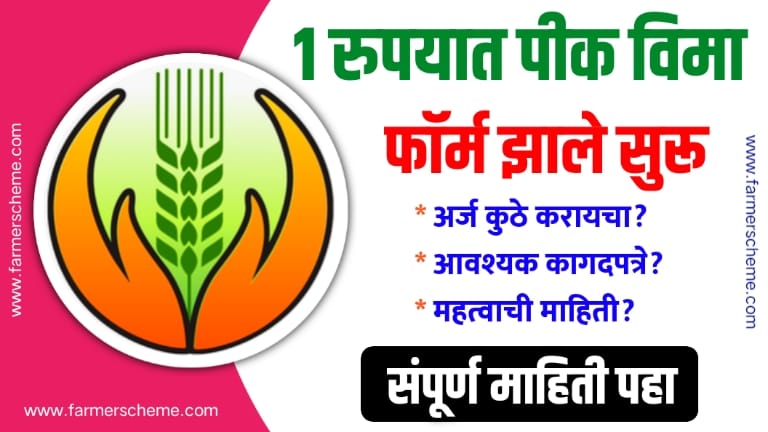 1 रुपयात पिक विमा योजना झाली सुरु : 1 Rs Pik Vima Maharashtra » Farmer ...